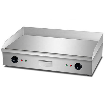 Tableau électrique plat à griller Plate argentée blanche 35 kg Double panneau de contrôle de température