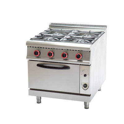 Appareils de cuisson en acier inoxydable 4 brûleurs Cuisinières à gaz naturel au GPL avec four à gaz 220V