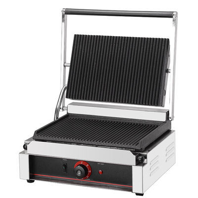 Hôtel Grill électrique de contact en acier inoxydable Panini Press Griddle Sandwich