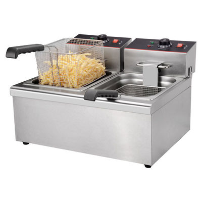 Friteuse électrique de restaurant de 11 kg avec une grande capacité et une conception multifonctionnelle