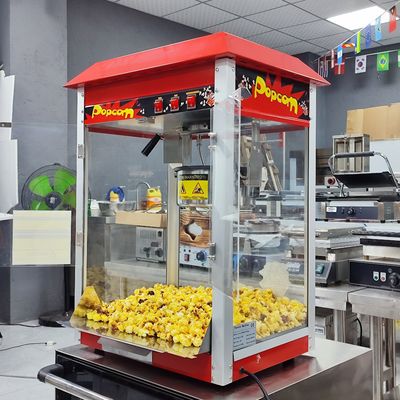 Fabricant de popcorn en acier inoxydable rouge multifonctionnel EB-06 pour le commerce et les caractéristiques