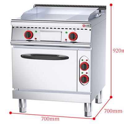 Grill rapide chaud 1/3 Grooved Pancake Grill électrique commercial avec four 560*600*270mm