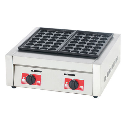 Grill à Takoyaki à gaz à double plateau pour des boules de pieuvre japonaises délicieuses et authentiques