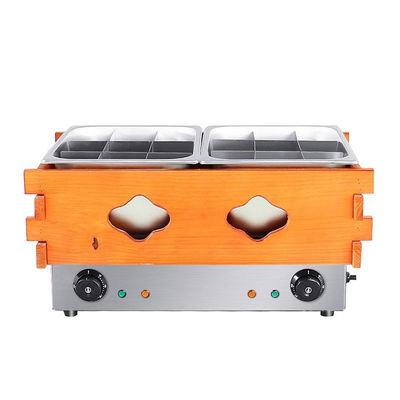 Cuisinière en acier inoxydable résistant à la rouille 2 réservoirs 18 grilles Environnements en bois