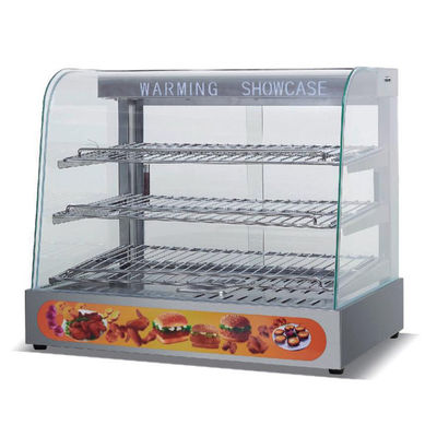 Hôtel Restaurant Électrique verre chaud alimentation chauffant vitrine avec revêtement d'argent