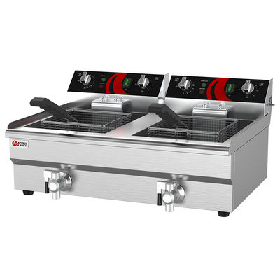 Machine à frire électrique à double réservoir de 12 litres, friteuse à fond avec panier 210*220*120 mm