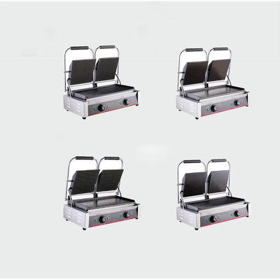 Design de porte de gril en acier inoxydable à cuisson double face à contact 220V