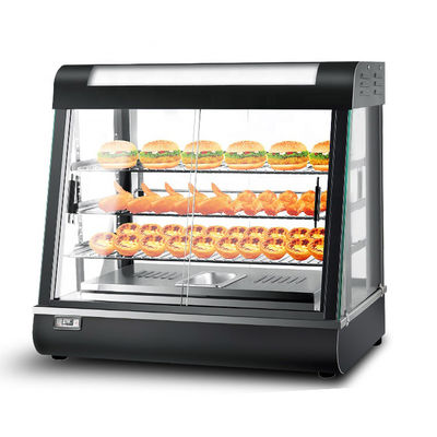 Commercial Kitchen Hot Food Display Merchandiser avec porte coulissante et capacité de 28 kg