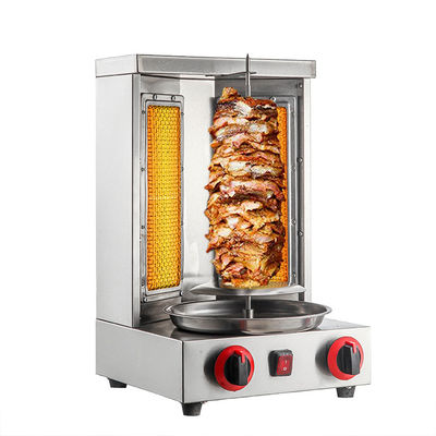 2 brûleurs de gaz commercial utilisé rotatif Mini Shawarma Doner Kebab Grill Machine pour GPL / GNL