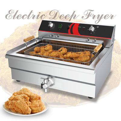 Contrôle du temps Friteuse électrique Source d'alimentation électrique Machine à frites en acier inoxydable