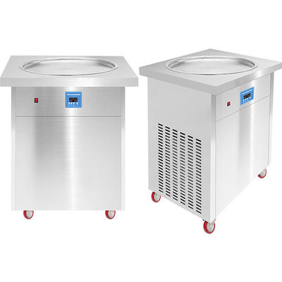 La machine à rouleaux de crème glacée à la poêle unique de 60 kg a été approuvée pour les besoins du client