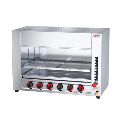 Grille à salamandre commerciale au gaz pour le pain de boulangerie dans un four en acier inoxydable de grande capacité
