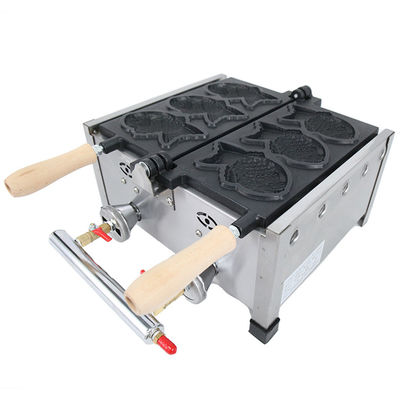 Machine de fabrication de Taiyaki 6 PCS Poisson Taiyaki Type GPL Fabricant de gaufres de poisson 470x380x210mm