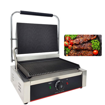 Grilleuse électrique à contact à rainures complètes pour grilleuse supérieure commerciale Taille 340*230mm