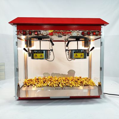 860*420*740mm Machine électrique à popcorn à double pot pour la ligne de transformation des collations