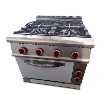 Cuisinière à gaz à 4 brûleurs avec tiroir chauffant et commande manuelle