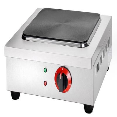 Cuisinière électrique portable en forme carrée blanche argentée pour la préparation commerciale des aliments