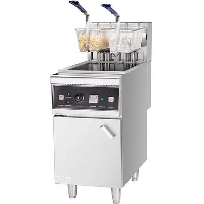 Friteuses à panier à réservoir unique en acier inoxydable de 28L de 18 kW pour équipements de cuisine commerciaux