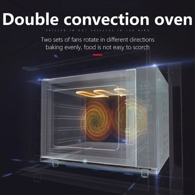 Forneau à convection numérique en verre en acier inoxydable pour la production de pain de boulangerie