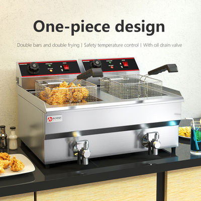 Machine de friture électrique de chips de pommes de terre en acier inoxydable avec contrôle de température et couvercle 13L