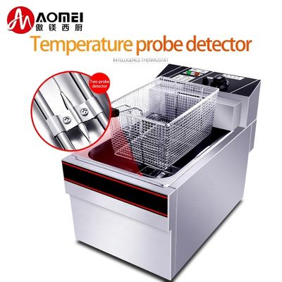 12 kg de capacité Friteuses électriques commerciales à friteuses avec un seul réservoir