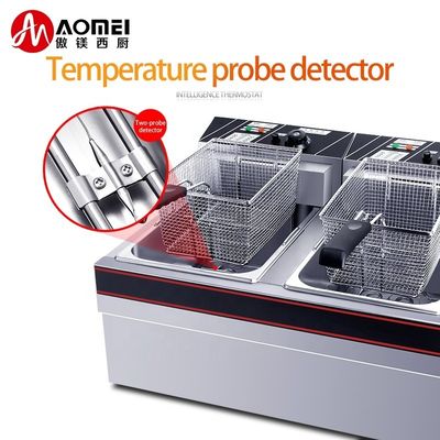 660x565x420mm Durable électrique en acier inoxydable puces machine à frire à fond avec panier épais