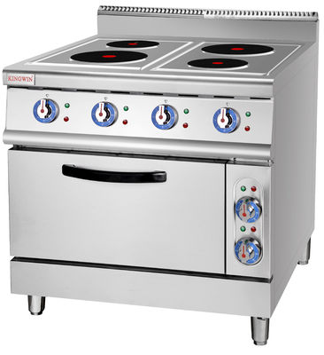 Appareils de cuisson en acier inoxydable 4 brûleurs Cuisinières à gaz naturel au GPL avec four à gaz 220V