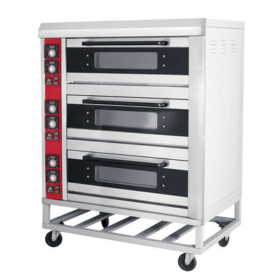 Facile à utiliser en acier inoxydable trois couches électrique four à pizza machines de boulangerie avantage