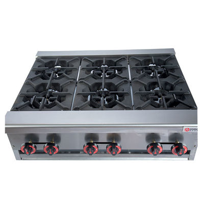 Brûleur à gaz industriel en argent pour un fonctionnement facile dans les poêles de cuisine de restaurant