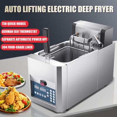 Friteuse électrique numérique polyvalente 8L avec corps en acier inoxydable et chauffage rapide