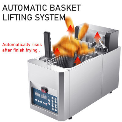 Friteuse électrique numérique polyvalente 8L avec corps en acier inoxydable et chauffage rapide
