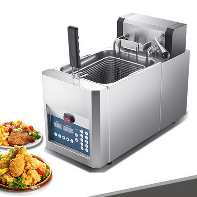 Friteuse commerciale en acier inoxydable à haute sécurité avec élévation automatique du panier