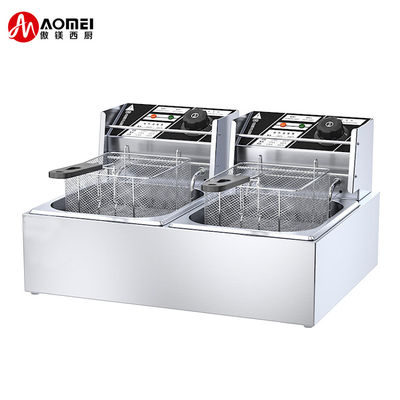 Friteuse électrique à plat de table commerciale et domestique avec longue durée de vie en cuisine