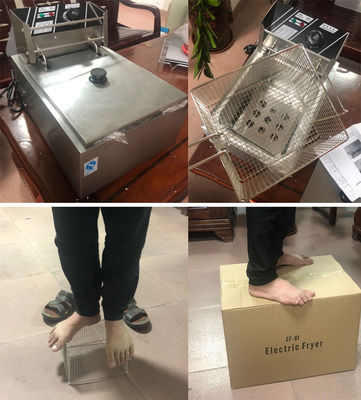 Friteuse électrique à réservoir unique en acier inoxydable pour le poulet et les frites au restaurant