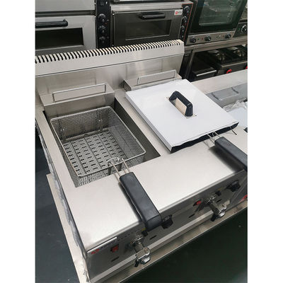 Friture à la fraise à double réservoir 18L électrique avec soupape de vidange d'huile