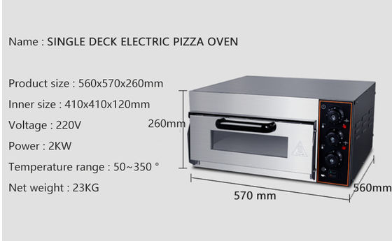 Outlet Un étage en acier inoxydable four électrique de boulangerie de pizza 2023 Design