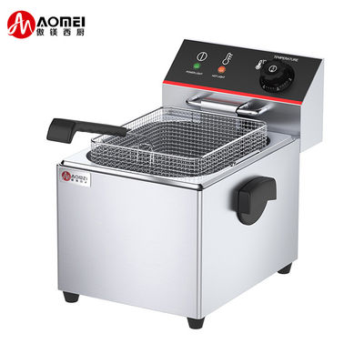 2 réservoirs 12L friteuse électrique Commercial Oil Outlet Friteuse profonde 6L bassin d'huile pour la boutique alimentaire