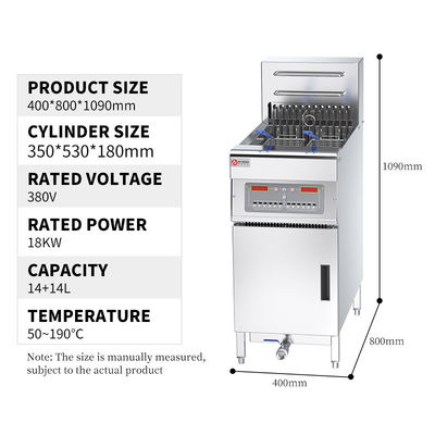 Friture à froid argentée à commande informatique intelligente avec température et levage automatiques