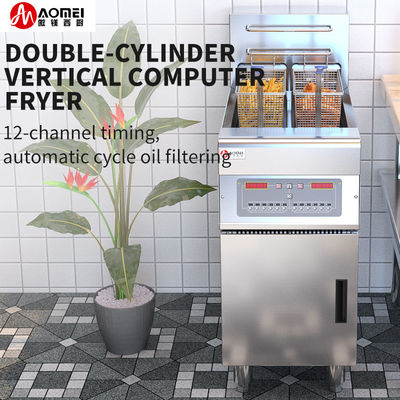 Friture à froid argentée à commande informatique intelligente avec température et levage automatiques