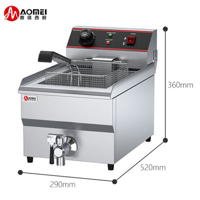 Friteuse électrique en acier inoxydable 13L 13L double réservoir 2 paniers pour une productivité élevée