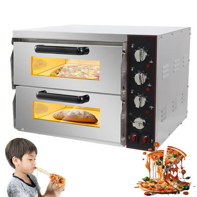 2 ponts en acier inoxydable Cuiseur électrique à pizzas