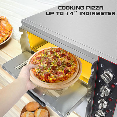 2 ponts en acier inoxydable Cuiseur électrique à pizzas