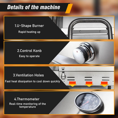 Machines de boulangerie Cuisinière à gaz Grill à pizza Taille 320*320mm Grill à pizza portable pour camping