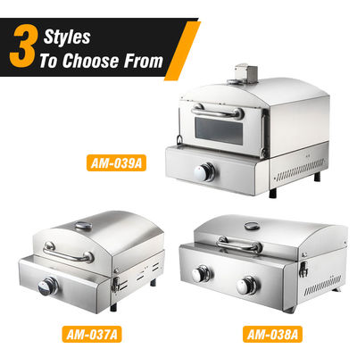 Cuisinière à pizza en acier inoxydable à gaz Cuisinière à barbecue