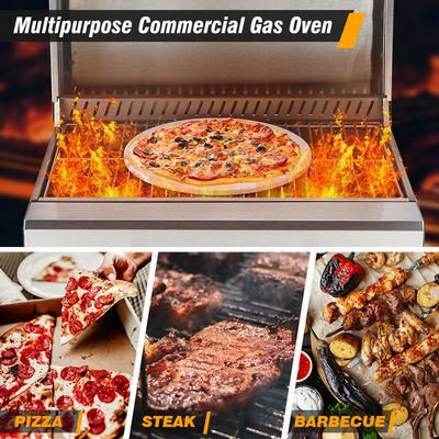 Cuisinière à pizza en acier inoxydable à gaz Cuisinière à barbecue