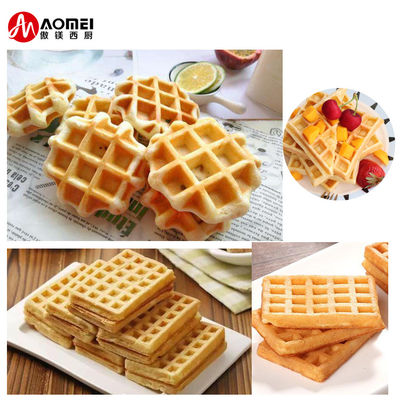 Fabricant de gaufres belges commerciaux à double carré de 4 kW avec plaques de sandwich interchangeables