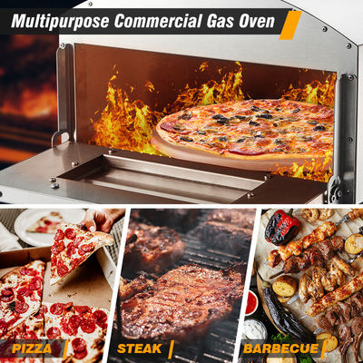 Taille du gril 340*320mm Cuisinier à pizza au gaz pour camping Fête de jardinage Cuisson de pizzas délicieuses