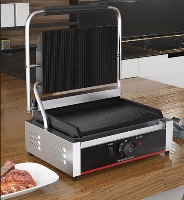 Hôtel Grill électrique de contact en acier inoxydable Panini Press Griddle Sandwich