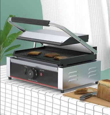 Hôtel Grill électrique de contact en acier inoxydable Panini Press Griddle Sandwich