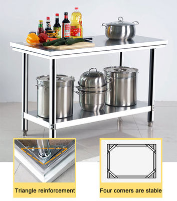 Table de travail en acier inoxydable 1.2/1.5/1.8M pour la cuisine